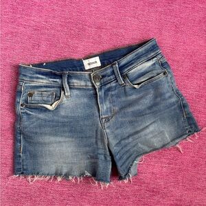 Hudson Amber Blue Denim Cutoff Shorts Size 25